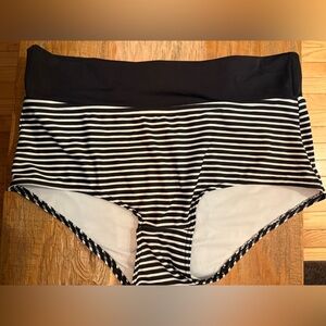 Freya Black and Cream Bikini Bottom